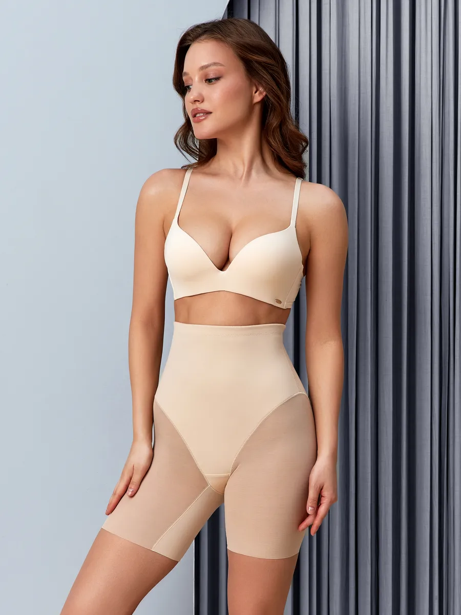 Трусы панталоны от натирания утягивающие бесшовные бежевый