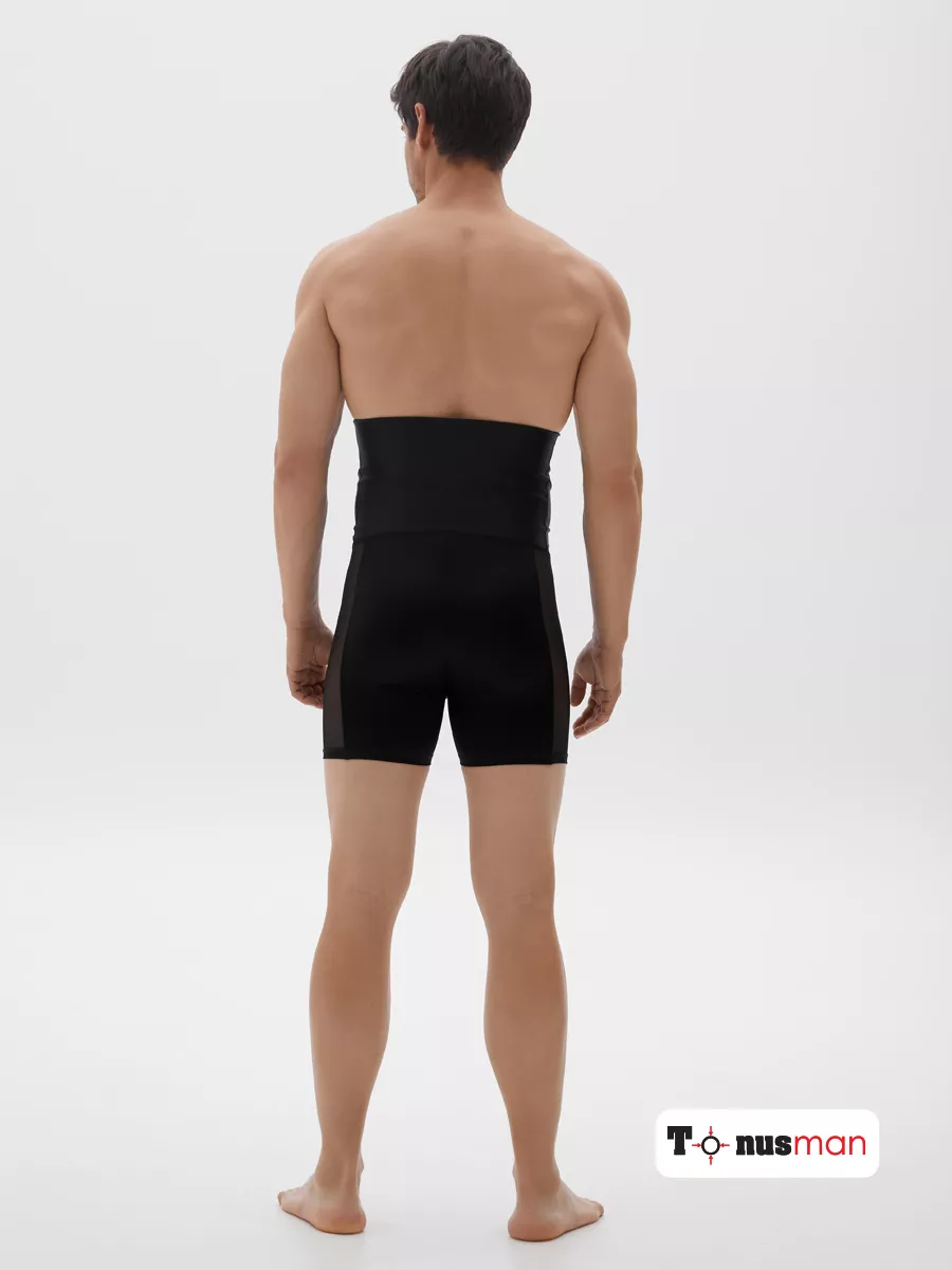 Трусы мужские боксеры корректирующие живот черный