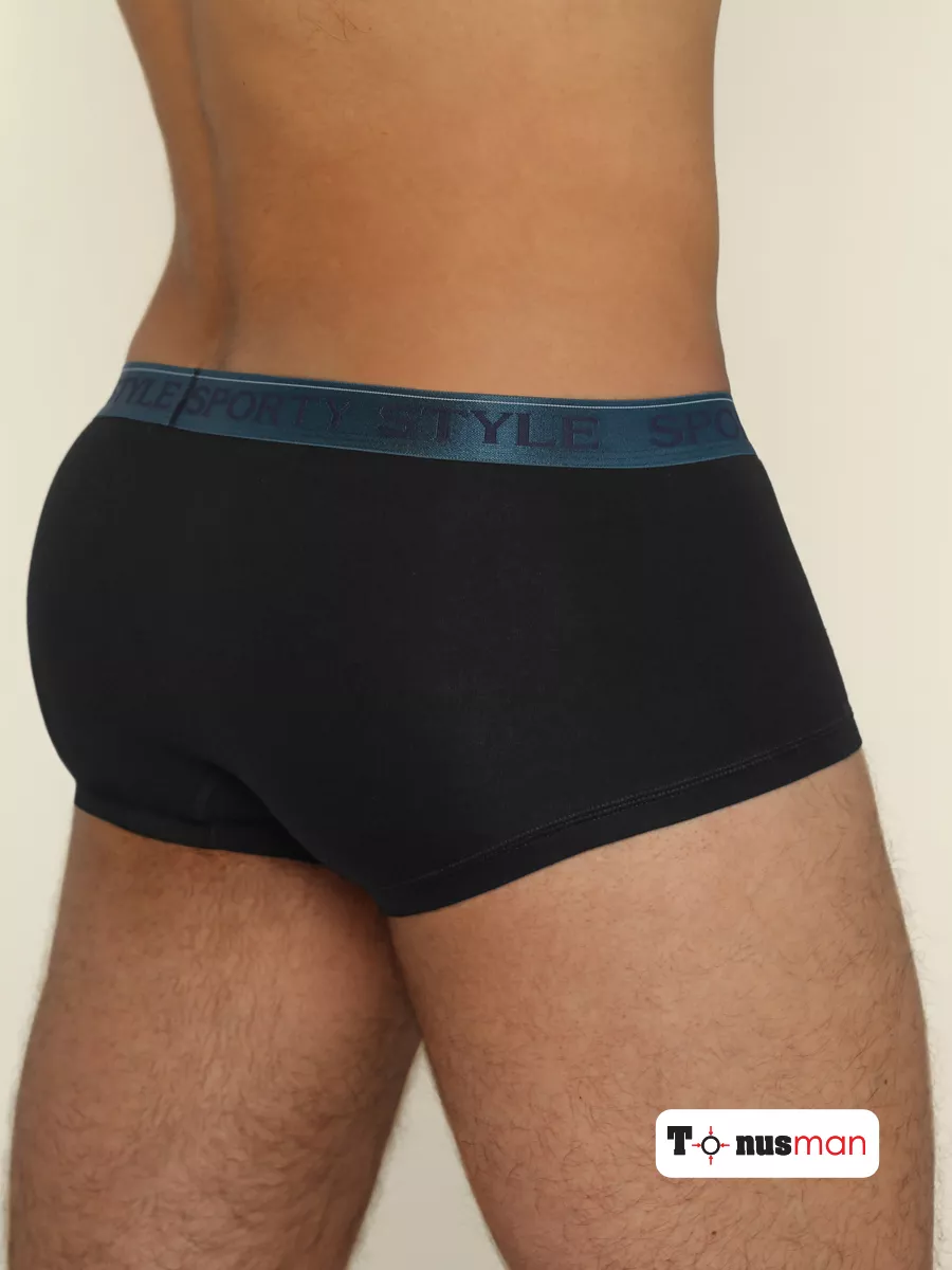 Трусы мужские с анатомическим карманом боксеры черный
