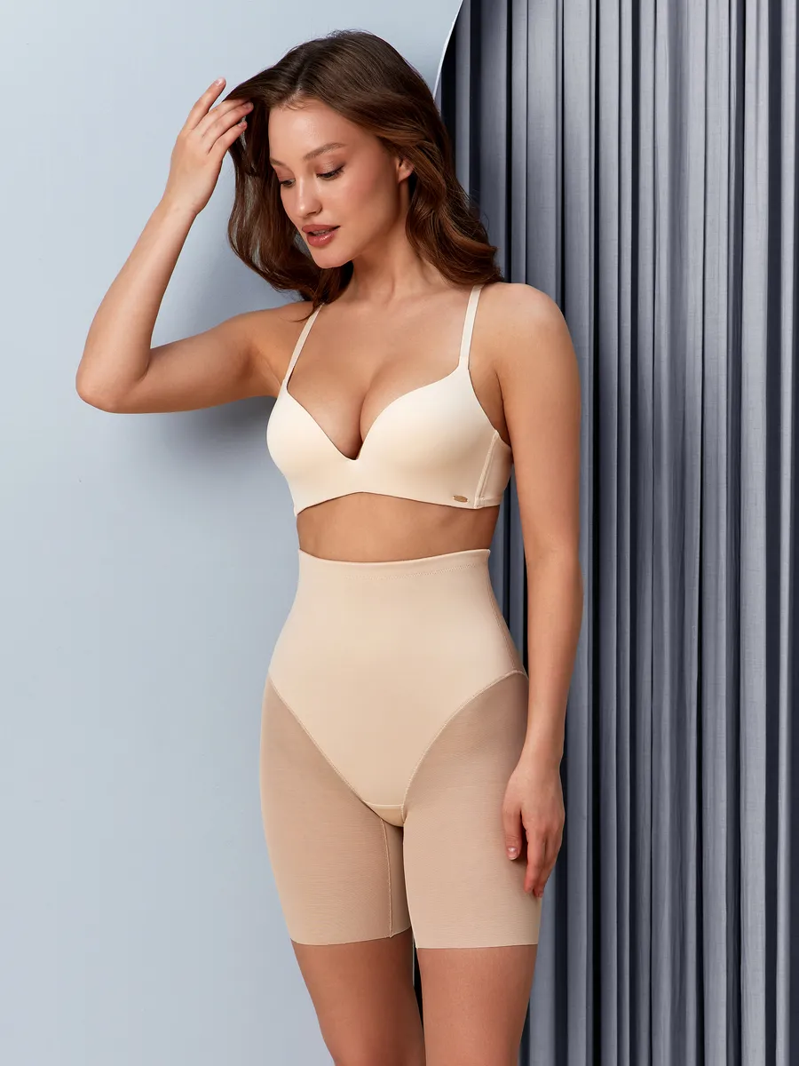 Трусы панталоны от натирания утягивающие бесшовные бежевый