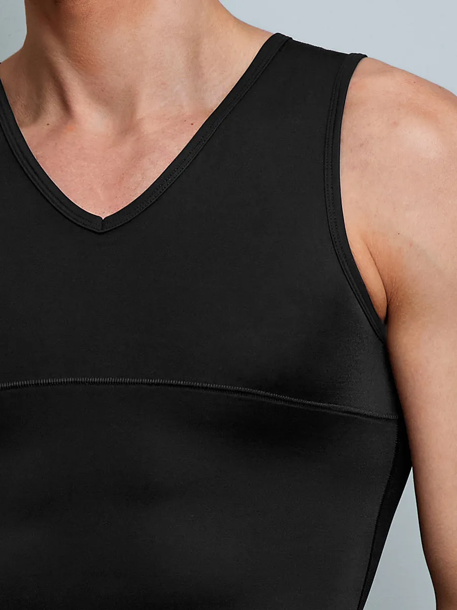 Майка мужская спортивная утягивающая больших размеров черный