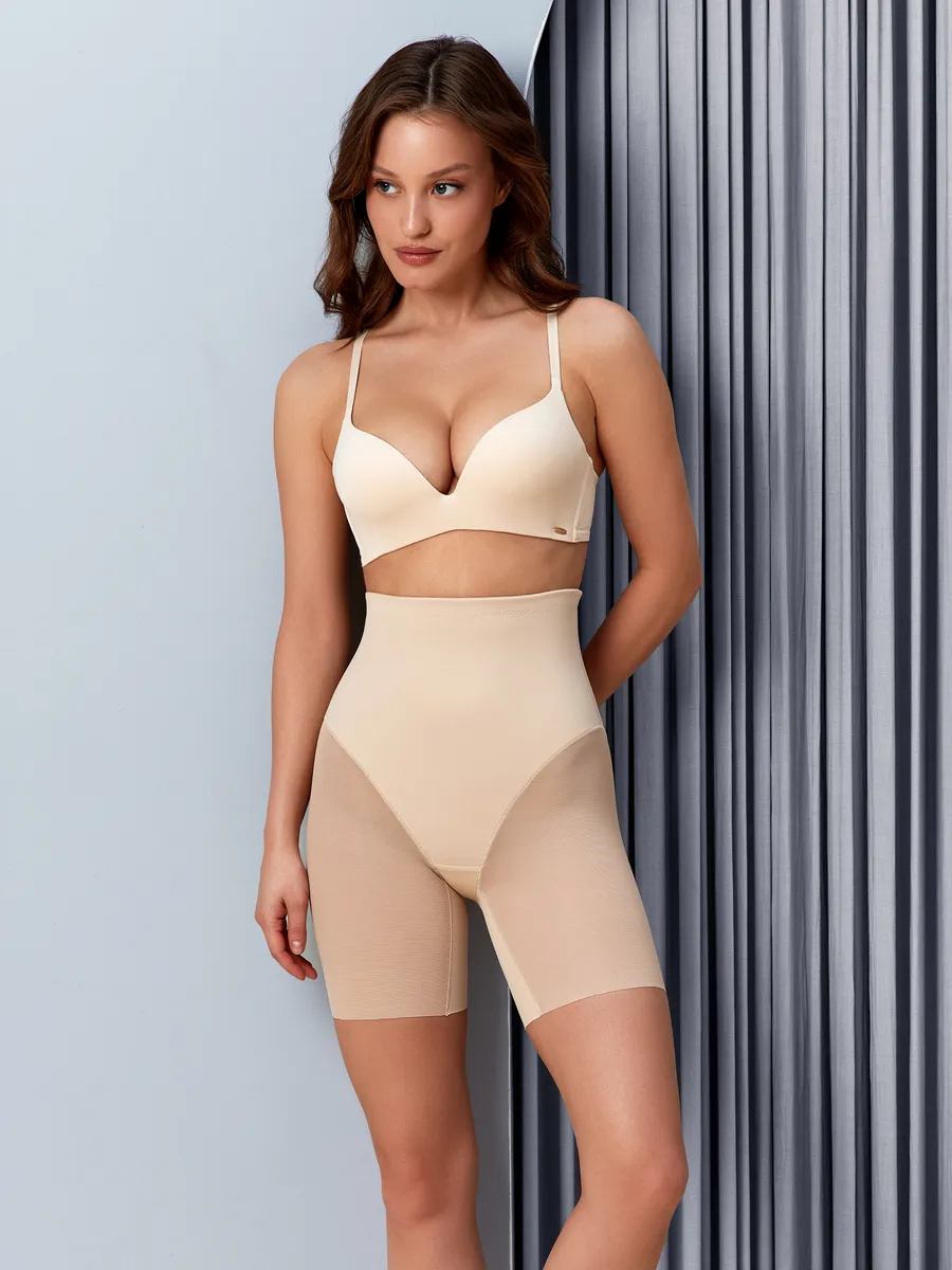 Трусы панталоны от натирания утягивающие бесшовные бежевый