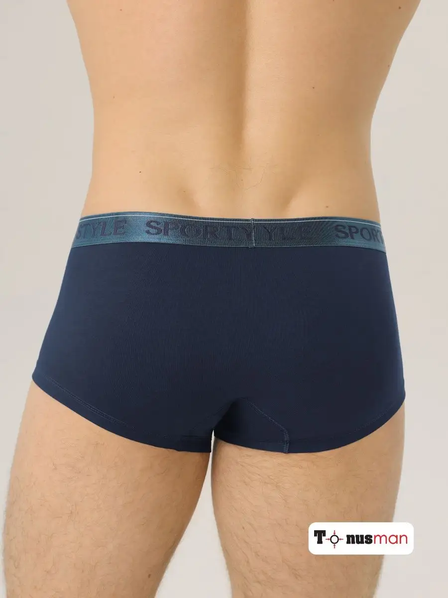 Трусы боксеры хлопок синий