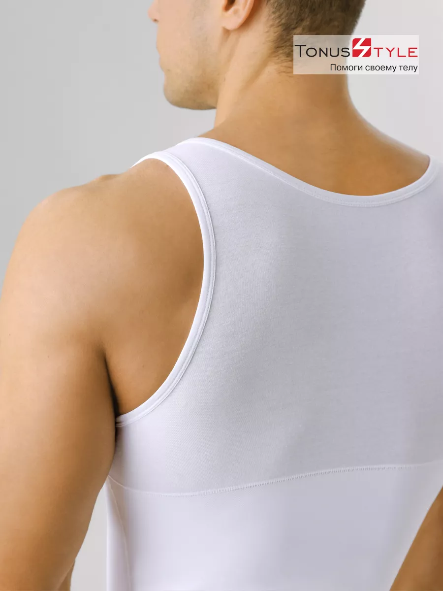 Майка мужская корсетная утягивающая М9074 белый