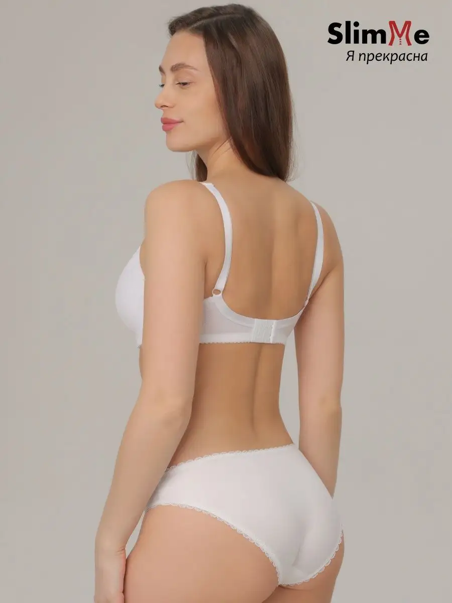 Бюстгальтер с косточками кружевной MSM12035 белый