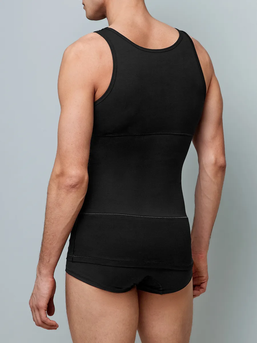 Майка утягивающая мужская компрессионная спортивная черный