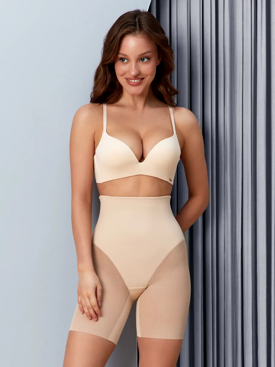 Трусы панталоны от натирания утягивающие бесшовные бежевый