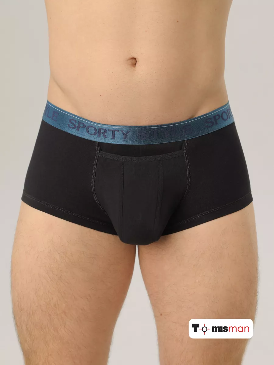Трусы боксеры хлопок черный