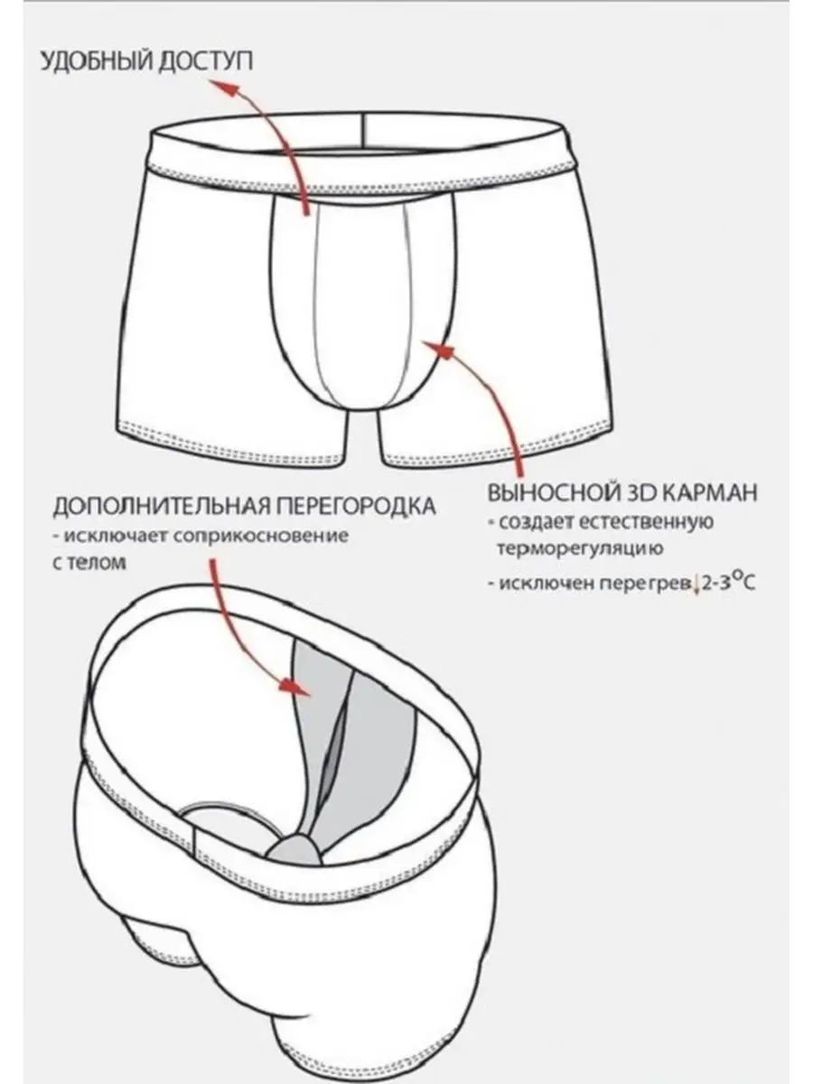Трусы мужские с анатомическим карманом боксеры серыймеланж/черный